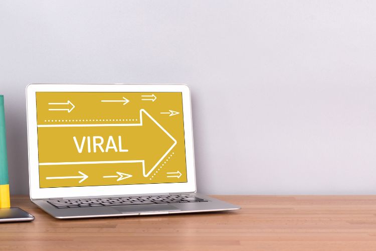 A graphic with the word "viral"
