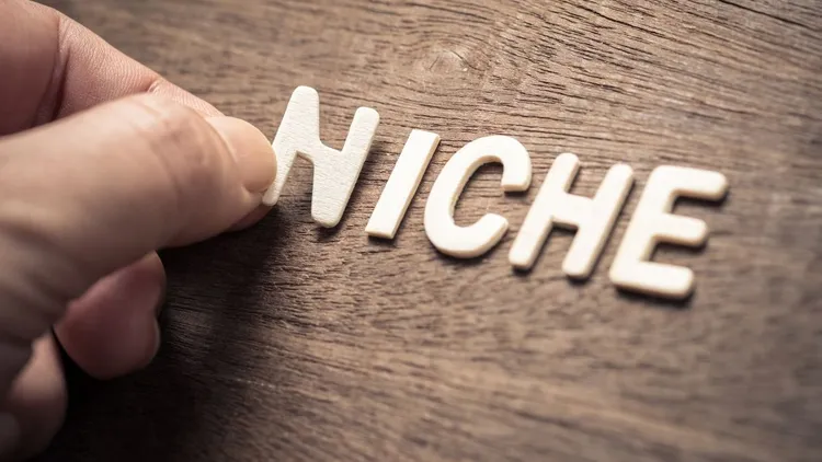 The word "Niche" spelled out in craft letters.