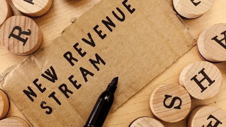 A sign reading "new revenue stream" 