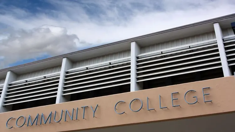 A community college building.