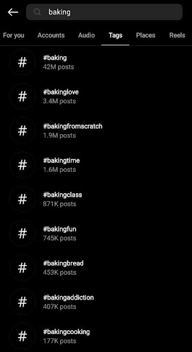 Instagram Hashtags.