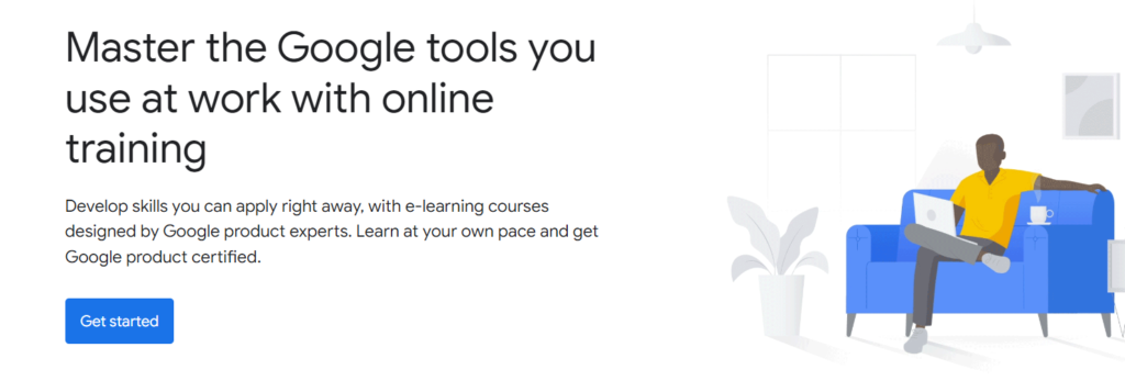 A screenshot of the Google Skillshare homepage.