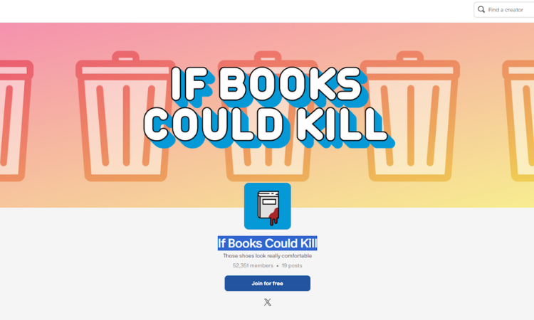 Th "If Books Could Kill" webpage.
