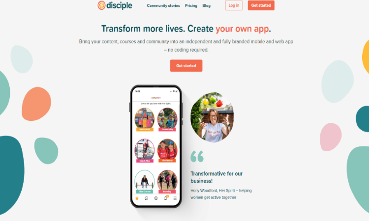 The homepage for the Disciple webpage.