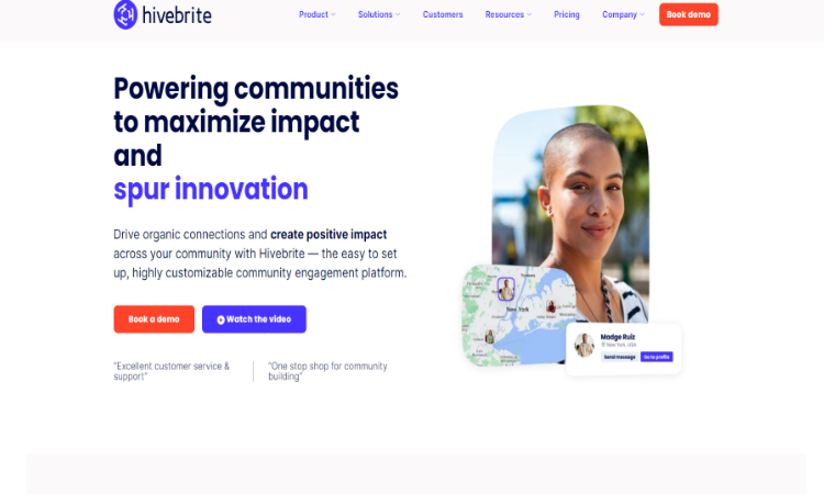 The Hivebrite webpage.