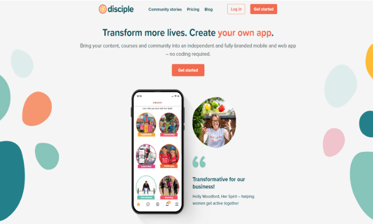 The Disciple homepage.