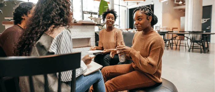 group discussion in community space