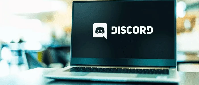 laptop with discord community interface